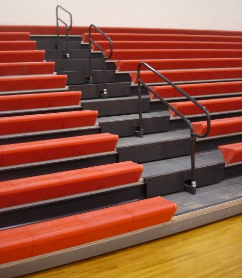 Orange Telescoping Bleachers